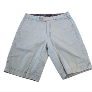 Ted Baker London Men’s Light Blue Tailored Shorts Size 32R – Smart Casual Summer